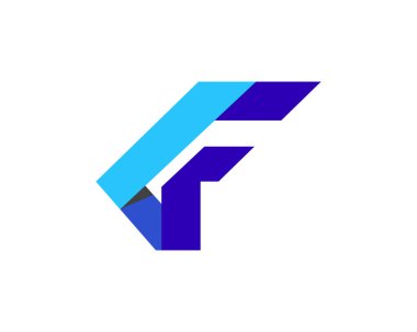 Soyut iş harfi f f f şablon tasarımı