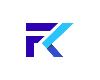 Soyut harf fk logo şablon tasarım vektörü