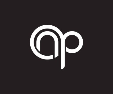 NP harf logo tasarım şablonu