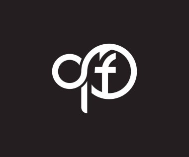 QF harf logo tasarım şablonu