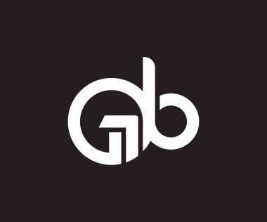 İlk GB harf logo tasarım şablonu