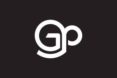 İlk GP harf logo tasarım şablonu