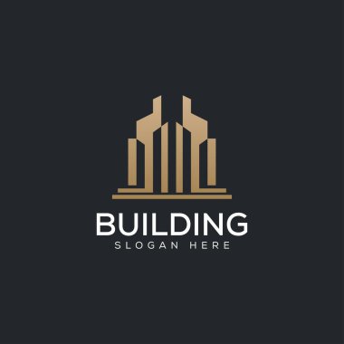 Emlak logosu konsepti. modern emlak vektör tasarım şablonu.