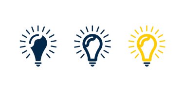 Teknoloji ampulü soyut logo vektör tasarım şablonu