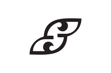 soyut harf göz logosu şablon tasarımı