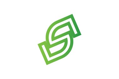 soyut harf logo renkli şablon tasarımı