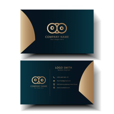 Modern kartvizit tasarımı şablon çizer.