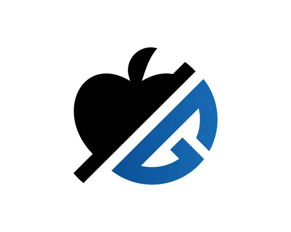 Apple harfi g logo şablonu vektör tasarımı