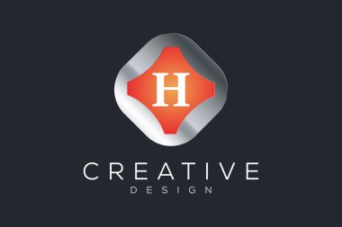 H gradyan renkli tasarım şablonu