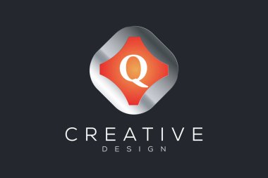 Q gradyan renkli tasarım şablonu