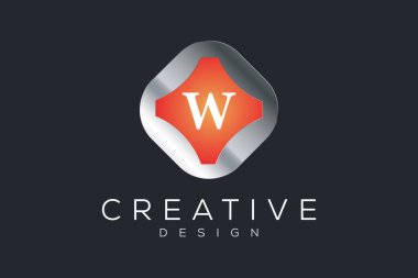 W gradyan renkli tasarım şablonu