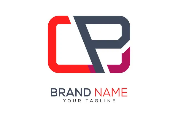 CP harfi logo tasarım şablonu