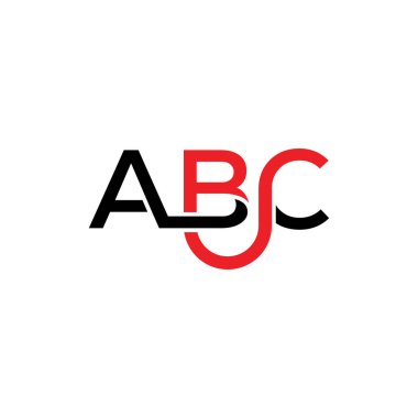 ABC Basit harf logo vektör tasarım şablonu.