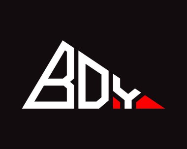 Üçgen şekilli BDY harfi logo tasarımı.