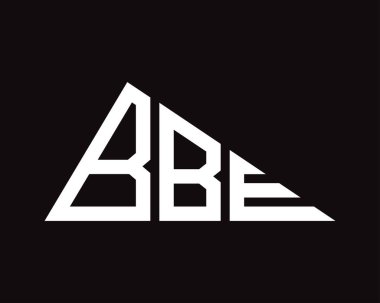 Üçgen şekilli BBE harfi logo tasarımı.