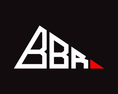 Üçgen şekilli BBR harf logosu tasarımı.