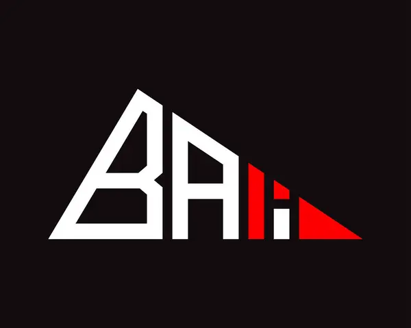 Üçgen şekilli BAI harfi logo tasarımı.