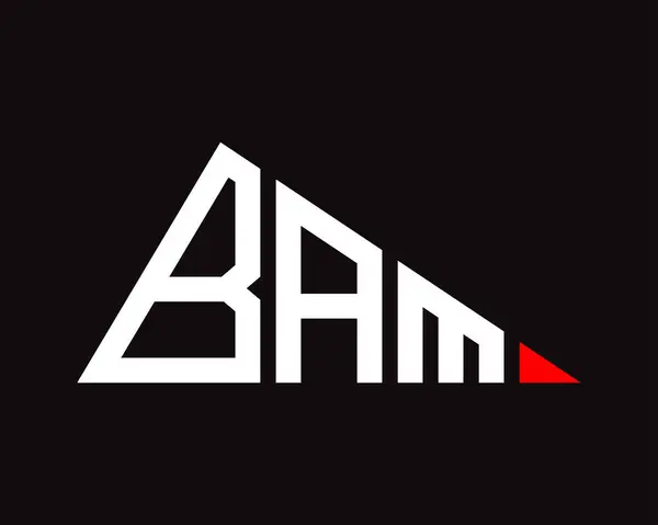 Üçgen şekilli BAM harf logosu tasarımı.