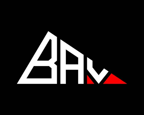 Üçgen şekilli BAV harfi logo tasarımı.