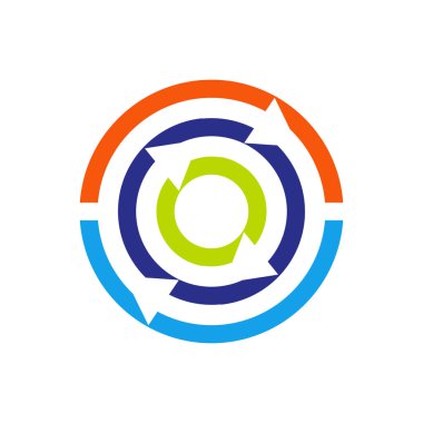 circle arrow logo template design