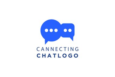 Vektör sohbet logo şablonu tasarımına bağlanılıyor
