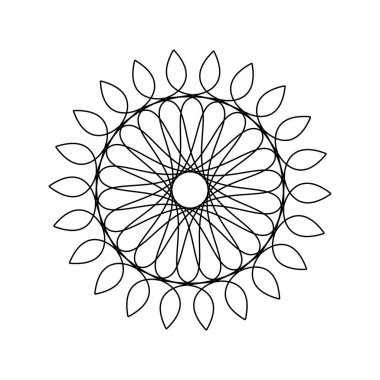 soyut mandala logo vektör tasarım şablonu