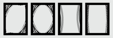 çerçeve logo tasarım şablonu vektörü