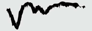 El çizimi organik fırça siyah şekil logo vektör tasarımı