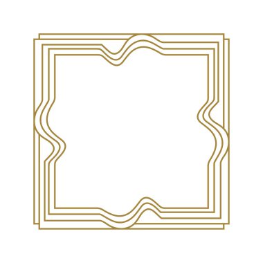 Lüks çerçeve logo tasarım şablonu