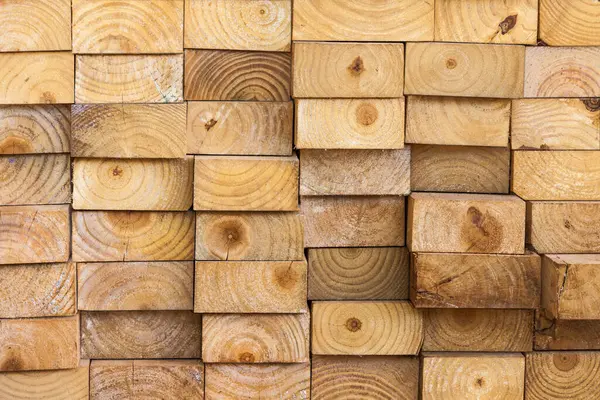Pine Wood Planks Stored Sawmill Use Construction Royalty Free Stock Images