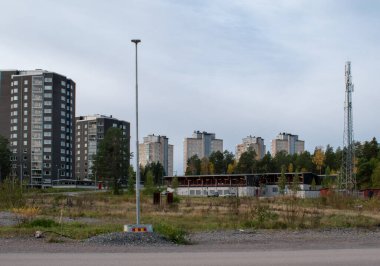 6 Ekim 2023. Lulea, Norrbotten İsveç 'teki Kronandalen bölgesinde. Bölge Lulea 'nın en yeni ve en büyük yerleşim bölgesi olacak. Şu anda inşaat aşamasında..