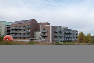 6 Ekim 2023. Lulea, Norrbotten İsveç 'teki Kronandalen bölgesinde. Bölge Lulea 'nın en yeni ve en büyük yerleşim bölgesi olacak. Şu anda inşaat aşamasında..