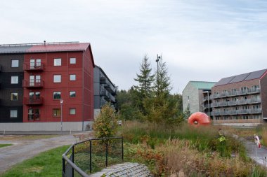 6 Ekim 2023. Lulea, Norrbotten İsveç 'teki Kronandalen bölgesinde. Bölge Lulea 'nın en yeni ve en büyük yerleşim bölgesi olacak. Şu anda inşaat aşamasında..