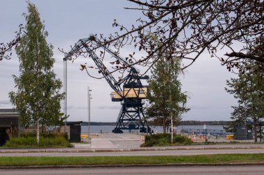 Lulea, İsveç - 6 Ekim 2023: Lulea Şehir Merkezi bir sonbahar gününde fotoğraflandı. Norrbotten Bölgesi.