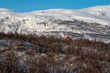 Winter landscape in Lapland, Abisko National Park, Abisko, Sweden. Scandinavian mountain chain. clipart
