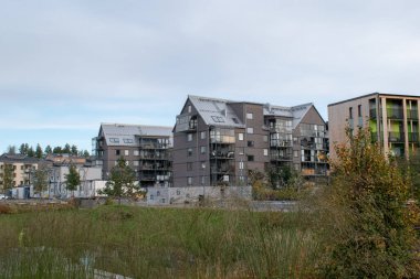 6 Ekim 2023. Lulea, Norrbotten İsveç 'teki Kronandalen bölgesinde. Bölge Lulea 'nın en yeni ve en büyük yerleşim bölgesi olacak. Şu anda inşaat aşamasında..