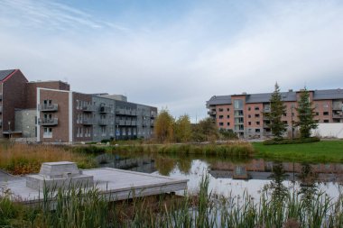 6 Ekim 2023. Lulea, Norrbotten İsveç 'teki Kronandalen bölgesinde. Bölge Lulea 'nın en yeni ve en büyük yerleşim bölgesi olacak. Şu anda inşaat aşamasında..