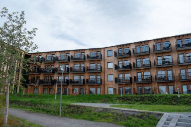 6 Ekim 2023. Lulea, Norrbotten İsveç 'teki Kronandalen bölgesinde. Bölge Lulea 'nın en yeni ve en büyük yerleşim bölgesi olacak. Şu anda inşaat aşamasında..