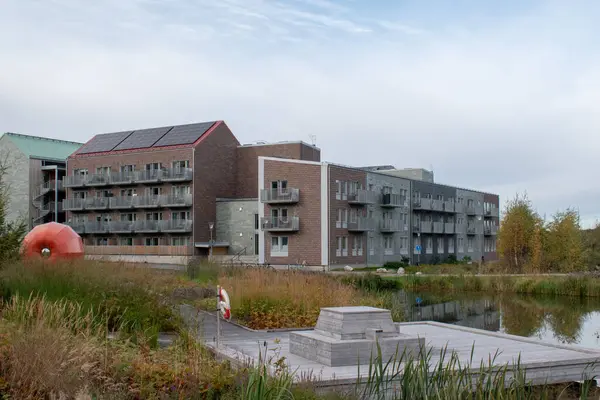 6 Ekim 2023. Lulea, Norrbotten İsveç 'teki Kronandalen bölgesinde. Bölge Lulea 'nın en yeni ve en büyük yerleşim bölgesi olacak. Şu anda inşaat aşamasında..