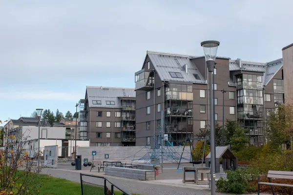 6 Ekim 2023. Lulea, Norrbotten İsveç 'teki Kronandalen bölgesinde. Bölge Lulea 'nın en yeni ve en büyük yerleşim bölgesi olacak. Şu anda inşaat aşamasında..