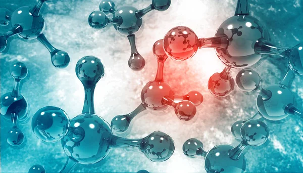 Atom Molecules Sicience Background Ilustración —  Fotos de Stock