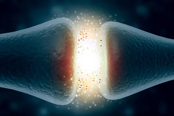 Нейронні Клітини Надсилають Сигнали Науковий Фон Ілюстрація — стокове фото