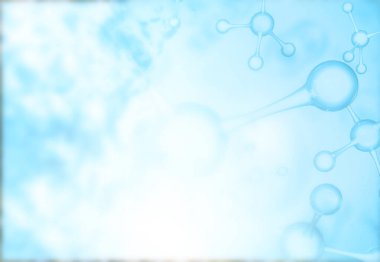 Soyut moleküllerin arka planı. Bulanık. 3d illüstrasyon