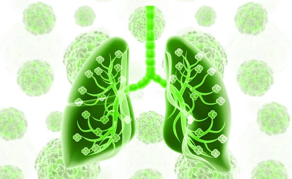 Healthy Human Lungs Abstract Color Background Illustration — Stock Photo, Image