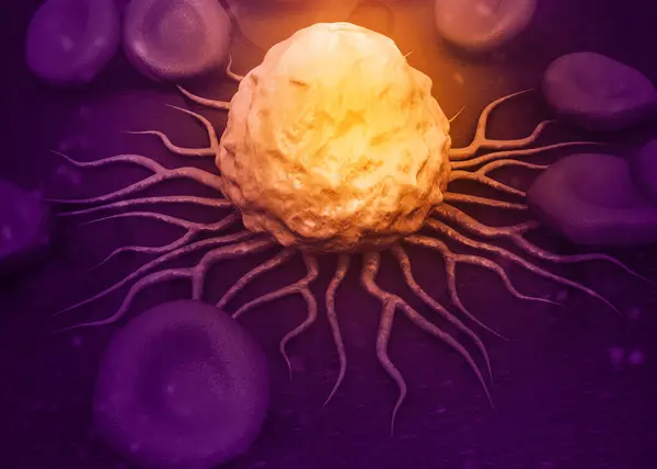 Cancerceller Medicinsk Vetenskap Bakgrund Illustration — Stockfoto