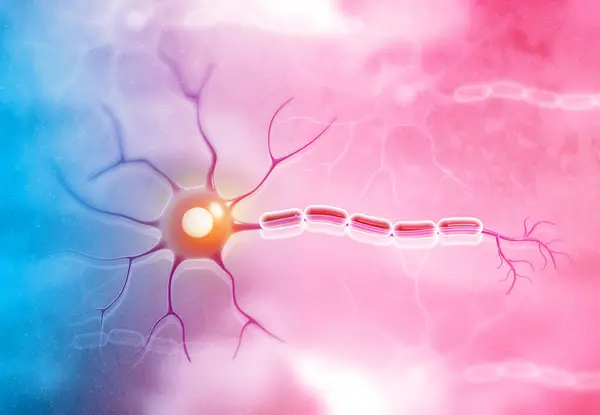 Cellule Neuronale Sur Fond Médical Illustration — Photo