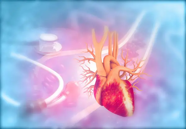 Ludzkie Serce Tle Nauk Medycznych — Zdjęcie stockowe