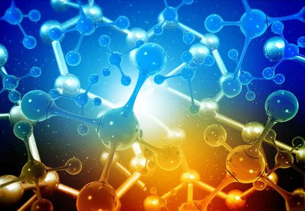 Abstrakcyjne Tło Sieci Molekularnej Ilustracja — Zdjęcie stockowe