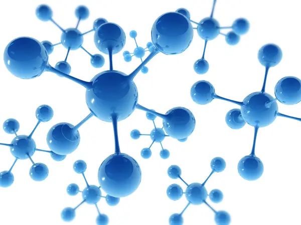 Abstraktes Molekül Netzwerk Hintergrund Illustration — Stockfoto