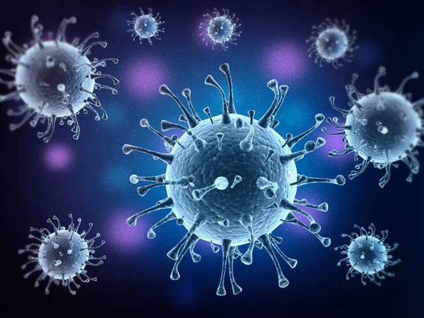 Rendering Viruses Background — Stock Photo, Image